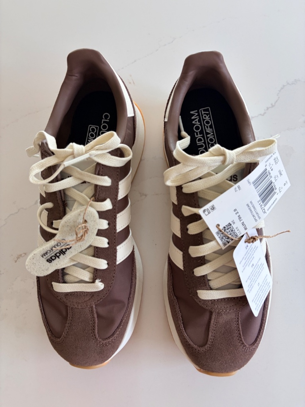 Adidas Cloudfoam Womens Run 70s 2.0 Sneaker New With Tags Size 9 Brown